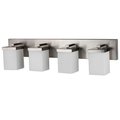 Sirius A Modern 4-Light 20W Integrated LED Interior Bathroom Vanity Fixture; Brushed Nickel SI1540446